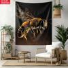 Honeybee Wall Tapestry Nature Art Decor Home Decoration Insect Print Living Room Bedroom Wall Hanging Animal Artwork 2D Flat