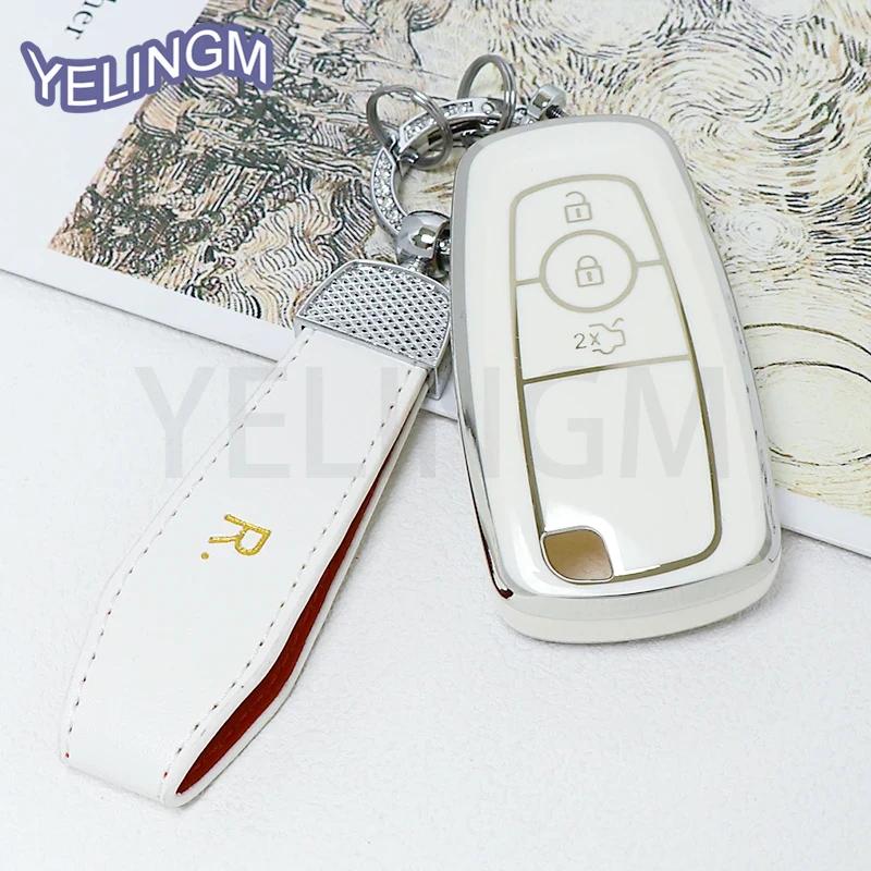 3 4 5 Button Car Key Cover For Ford Fusion Mondeo Mustang Explorer Edge Ecosport For Lincoln Mondeo Mkc Mkz Mkx Key Case For Car