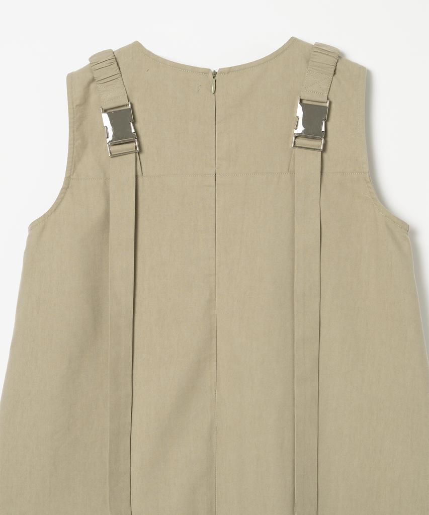 Milo Woman Buckle Strap Mini Dress [Beige]
