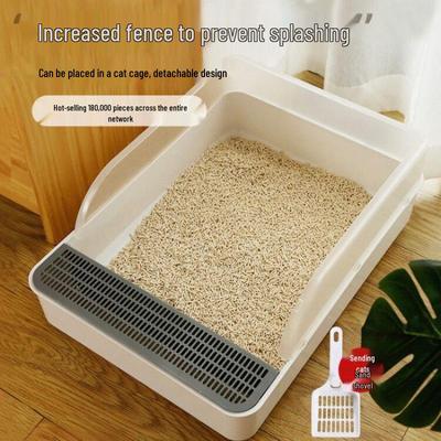 Extra Large Semi-Enclosed Odor-Proof Cat Litter Box Set