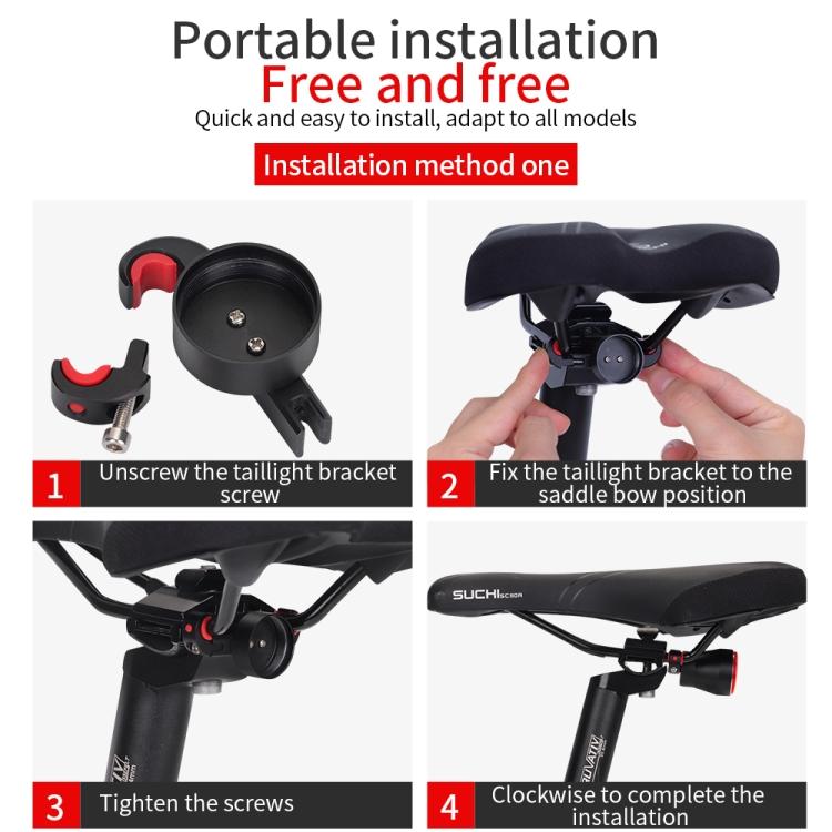 Antusi Q5 Lumină Spate Bicicletă Lumină Spate cu Inducție Automată la Frânare