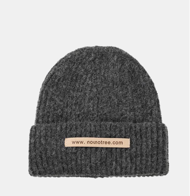 

Женская теплая шерстяная шапка-бини в корейском стиле - Большой обхват головы, Защита от холода на улице, Эффект похудения One Size