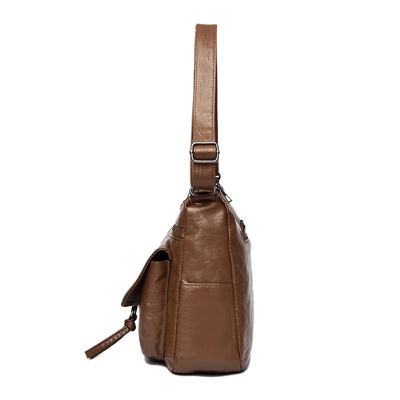 Large Capacity Retro Multi-layer Small Square Bag Women's Shoulder Crossbody Bag