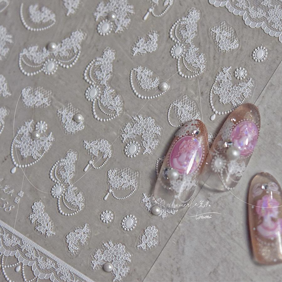 Яркие хрустальные кружевные цветочные наклейки для ногтей. Изготовление своими руками — фото 5