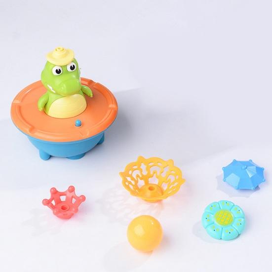 Automatic Spraying Crocodile Bath Toy LED Light & Rotating Shower Head Fun Bathtub Fountain Toy for Boys Girls