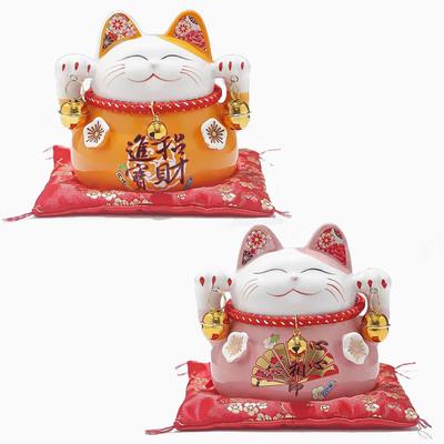 Şanslı Kedi Kumbara Heykelciği İyi Şanslar Para Şansını Artırır Manekineko Heykelciği Başarılı İş Açılış Kutlaması Heykelcik İç Mekan İyi Şanslar