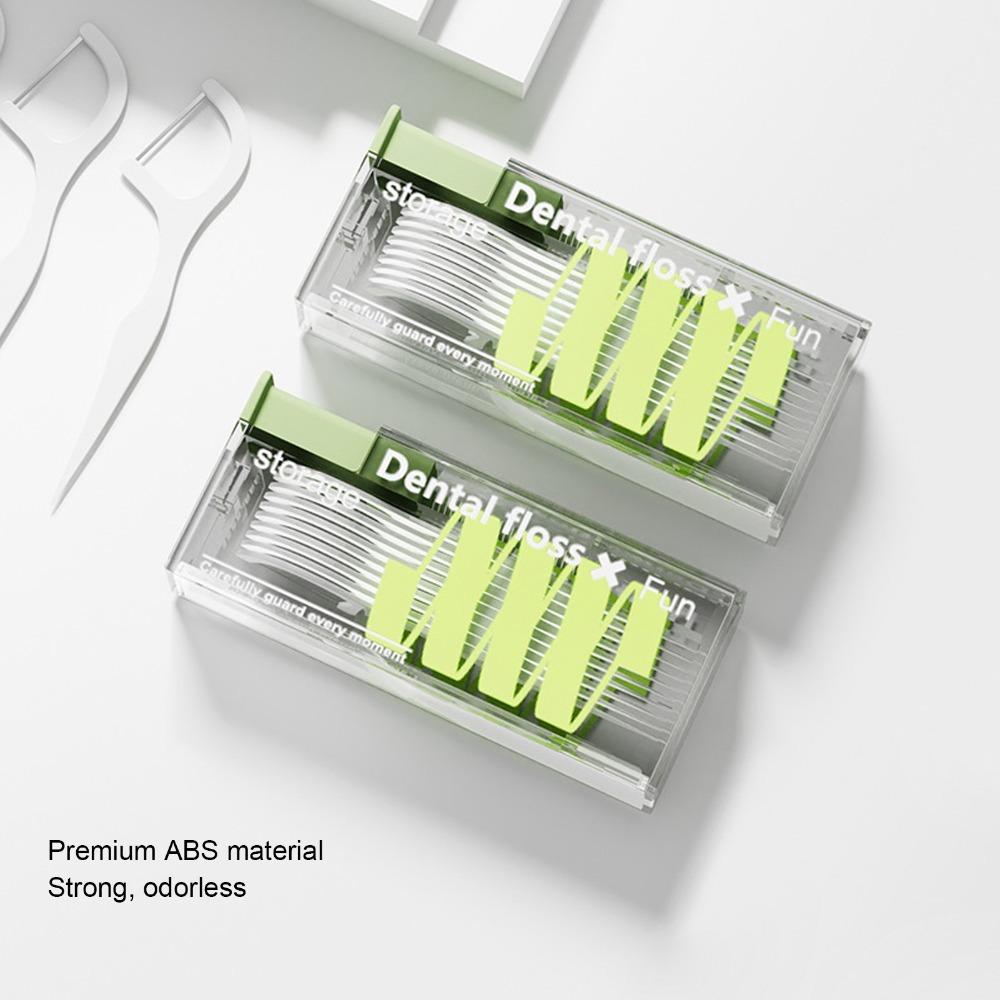 

3 Pcs Portable Dental Floss Dispenser Auto Popping Automatic Toothpick Dispenser Hotel зелений