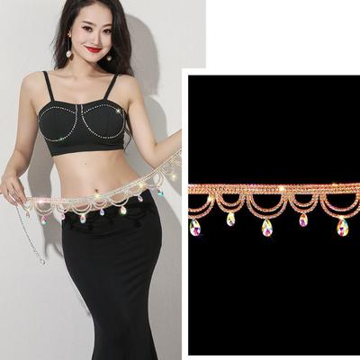 Shining Belly Dancing Belt Bright Elegant Rhinestone Belly Chains Belt Luxury Women Waist Chain Belly Dance Costume Accessory