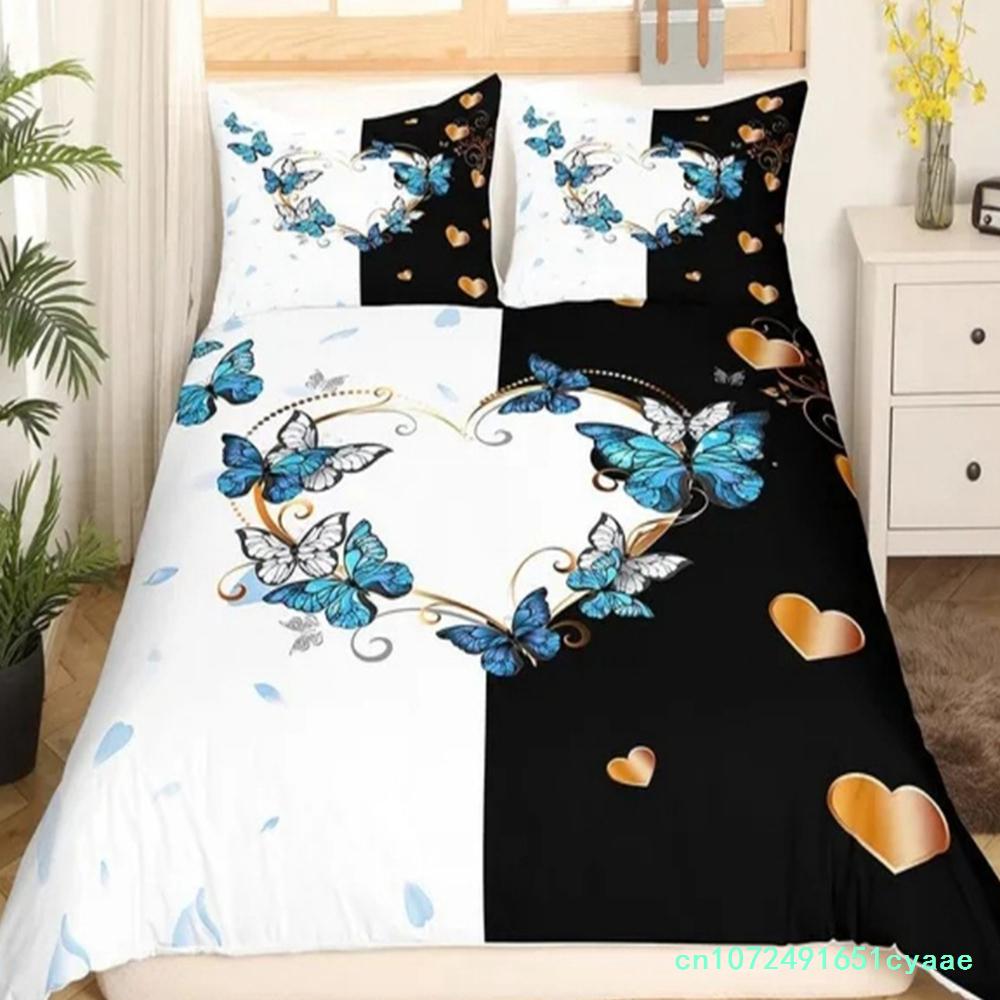 Neues Modernes Weißes Bettwäsche-Set 3-teilig Weiches Polyester Queen King Full Size Bettbezug-Set mit Kissenbezügen Doppel-Paar-Bettbezug