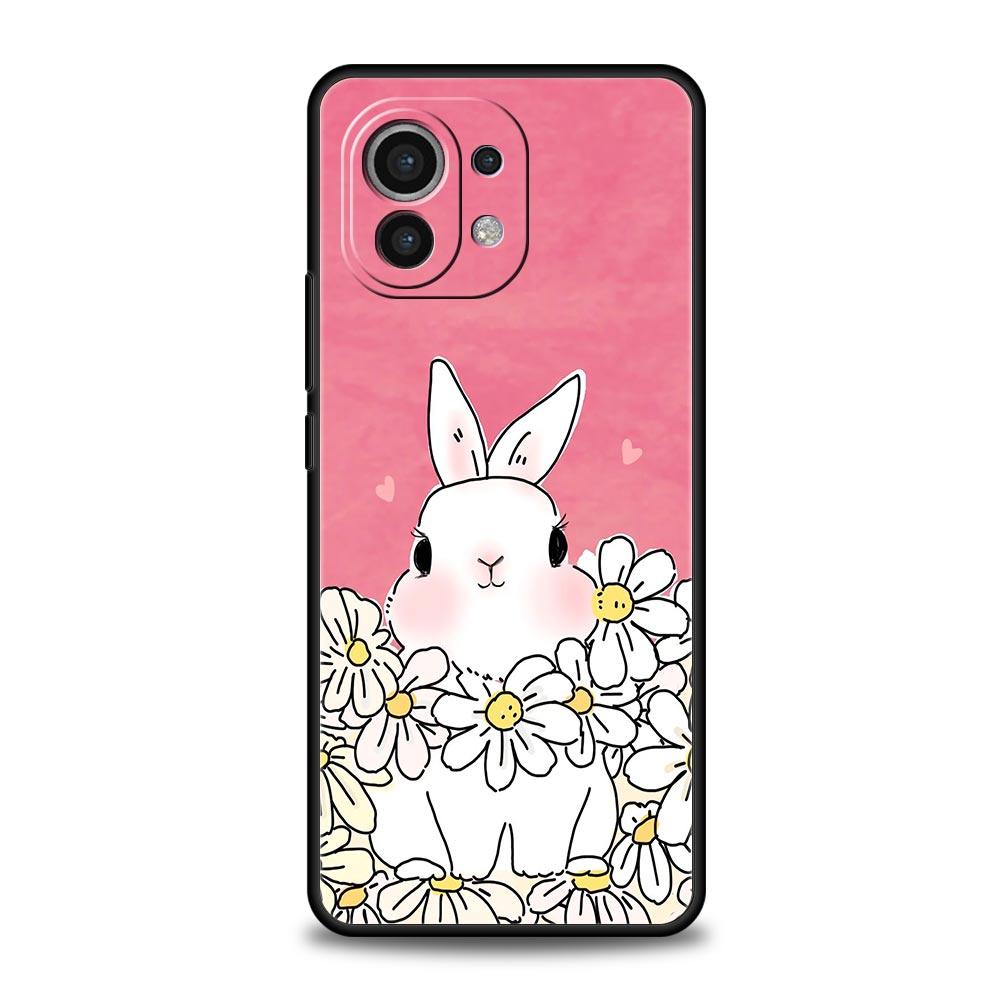 Phone Case For Xiaomi Mi 15 14 14T 13T 12T Pro 12 13 11 Lite 5G 11T X6 X5 Pro Soft TPU Cover Cute Colorful Rabbit