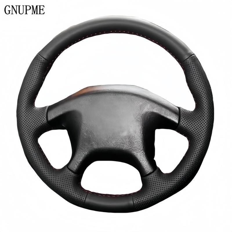 Hand Stitched Perforated Microfiber Leather 1997 - 2006 Pajero Pinin Space Gear Steering Wheel Cover For Mitsubishi L200
