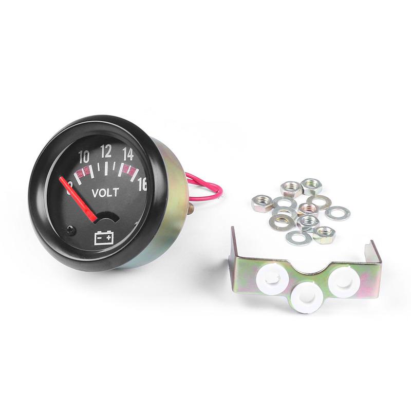 2 inch 52mm Car Mechanical Voltmeter 8-16V Volt Gauge Meter Black Car Gauge Instrument BX102440