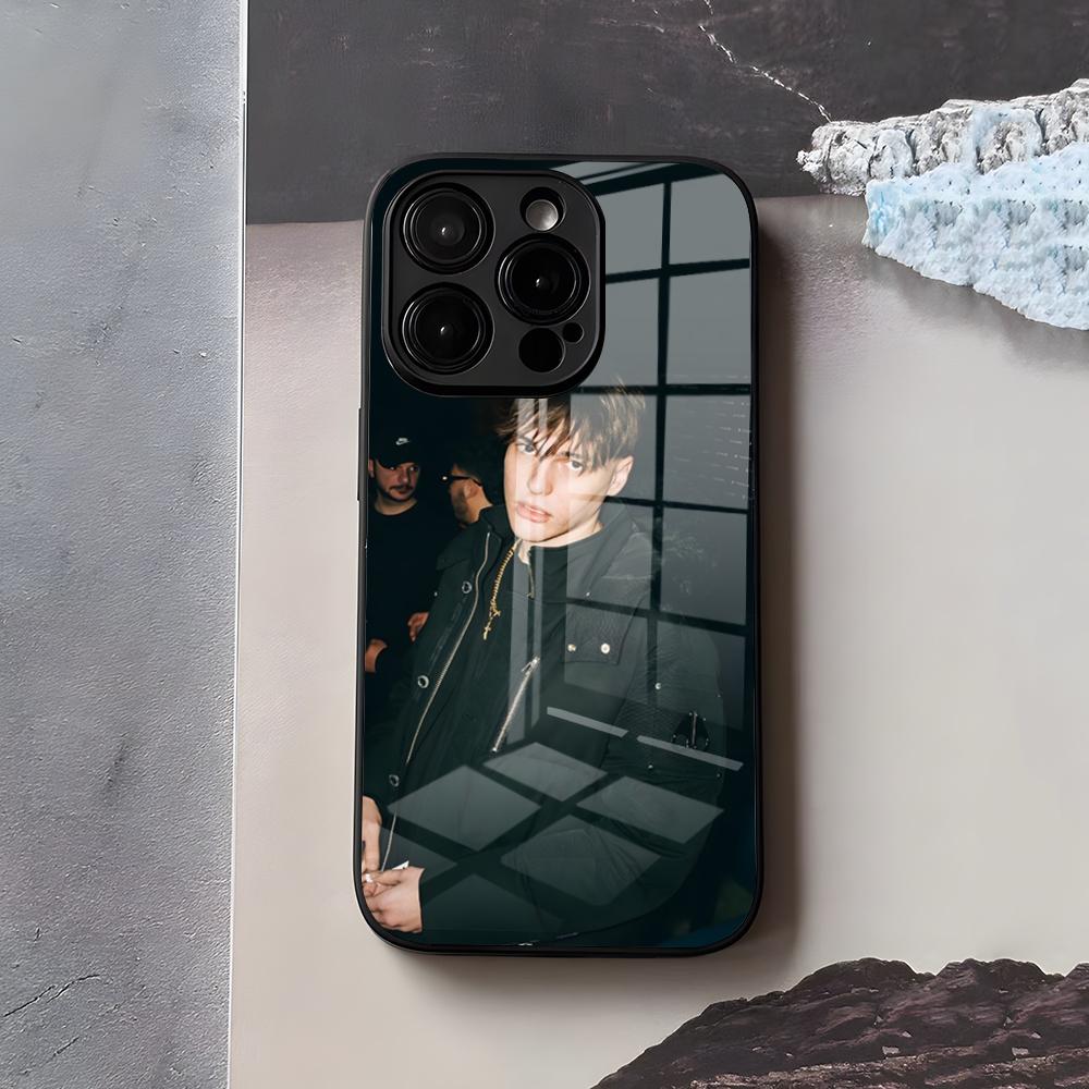 RAPPER K-Kid Yugi Phone Case For IPhone 17 Air 16 E Pro Max 15 14 13 Mini 12 Pro 11 Max Plus Black Glass Cover