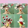 Christmas Plush Toys Family Finger Puppets Set Made Of Short Pile Cotton For Kids