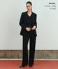 MUSINSA STANDARD WOMAN Women'S Wide Hidden Banding Slacks [Black]