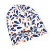 ZLIENSZUS Adult Knit Hat - Springtime Floral Beanie with Subtle Fashion Details, Blue & Orange Winter, Soft Warm Hat Suitable for Cold Weather, Casual