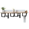 Vidaxl Wall Shelf Under Sink, Steel and Solid Acacia Wood