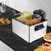 5L Large Capacity Kitchen Temperature Controlled Fry Pan Household French Fry Electric Fryer Stainless Steel Deep Fryer