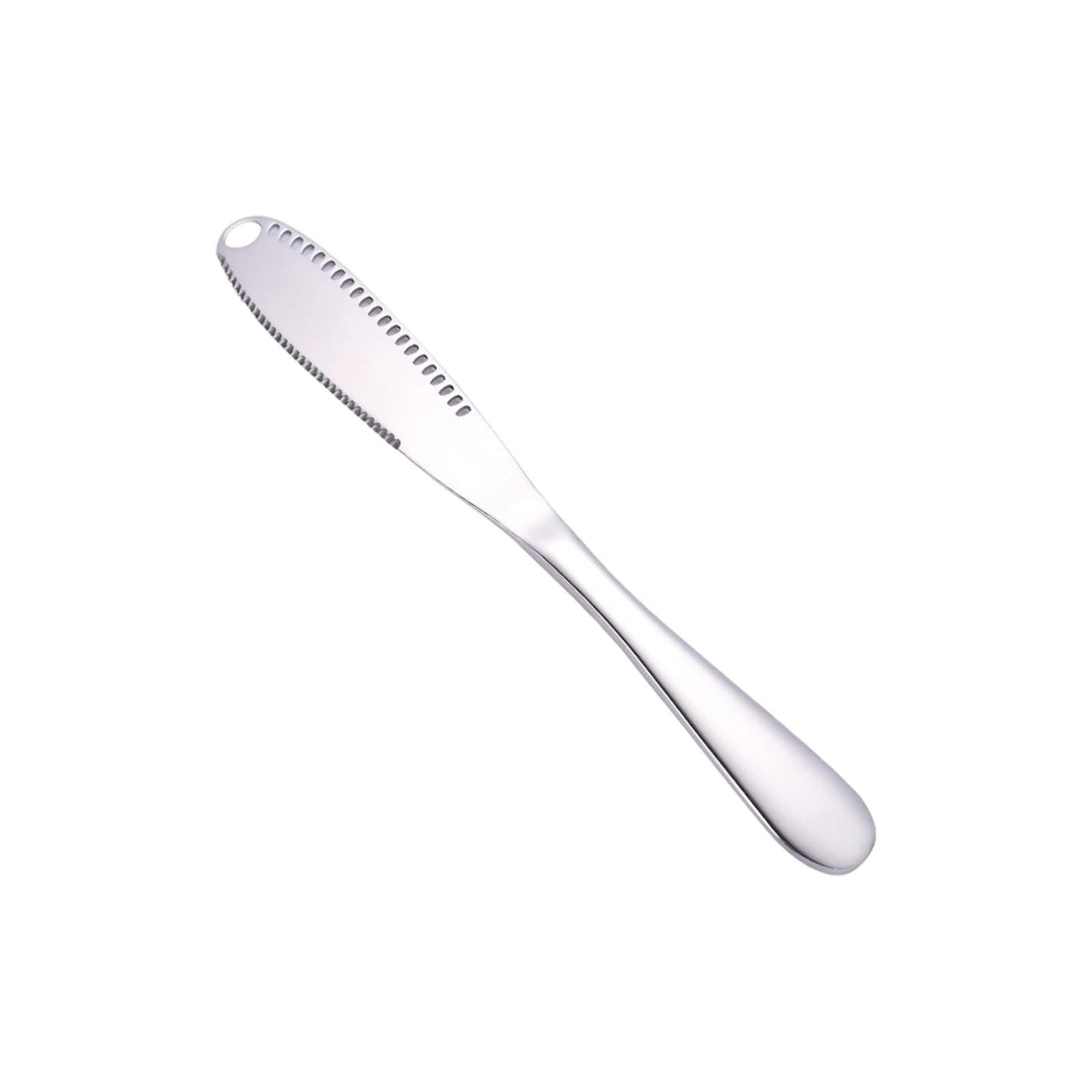 Stainless Steel Cheese Butter Knife With Holes, Butter Spreading Knife, Bread Knife, Cheese Butter Knife One Size серебряный