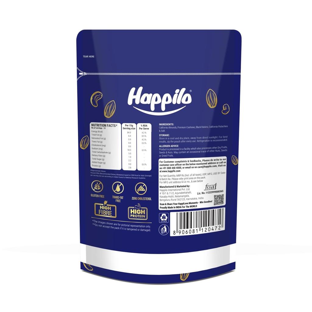 Смесь для вечеринки запеченная (200 г), Premium International Oven Roasted Party Mix,  Happilo