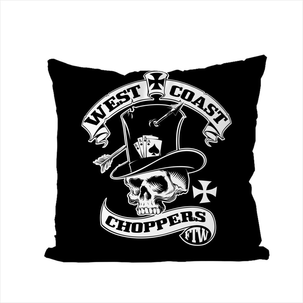 West Coast CChoppers Pillow Case For Car Sofa Decorative Home Doublesided Print Plush Square Throw Pillow Cushion Cover