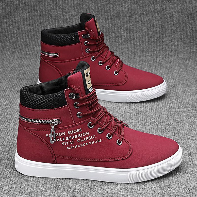 2026 Autumn Men Outdoor Ankle Boots Comfortable Non Slip Casual Shoes Short Boots Fashion High Top Sports Shoes Botas Hombre