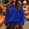 Women's Plus Size Loose Fit Neck Pullover Sweatshirt in Color for Everyday Casual Wear