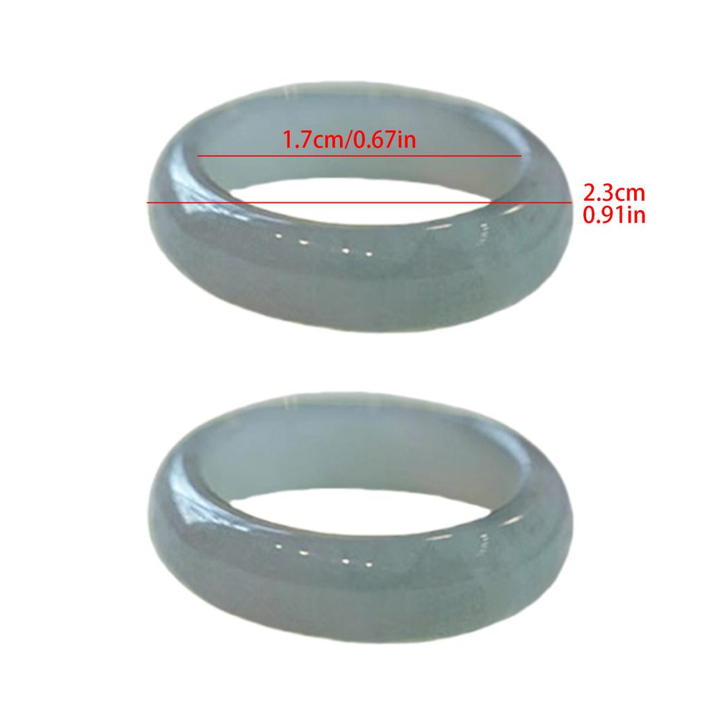 Fashionable Natural Glass Rings Decoration Portable for Women Simple Retro Chinese Styles Holiday Gifts with Gifts Box