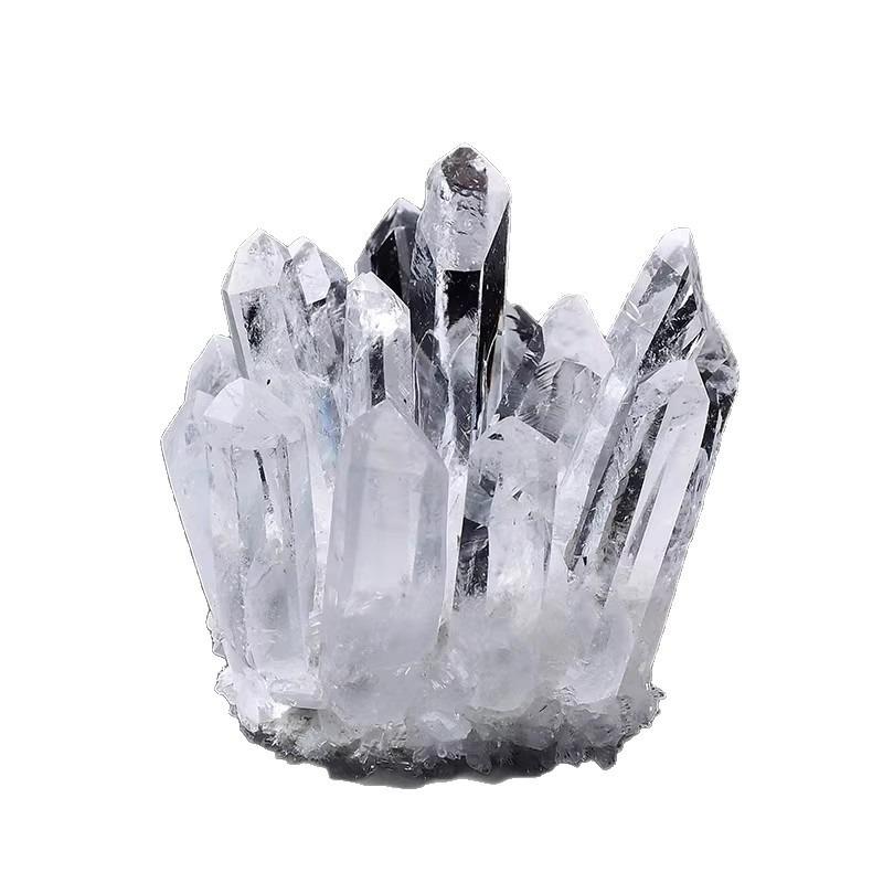 Grappoli di Cristallo Bianco Naturale, Pietre Grezze di Cristallo, Campioni Minerali, Artigianato per Decorazione della Casa, Accessori
