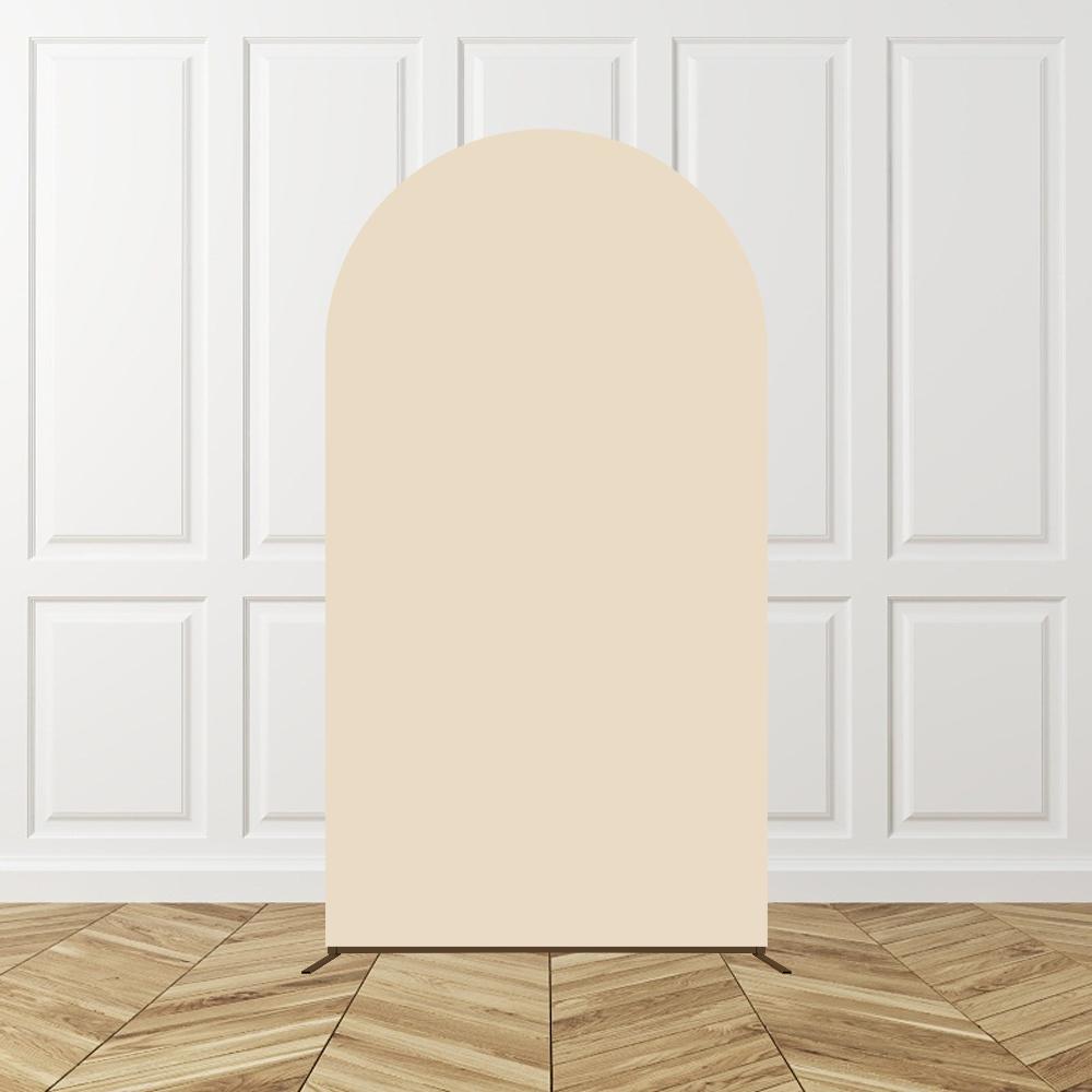 1Pc Wedding Brown Arch Backdrop Decoration Baby Party Kids Birthday Wedding Celebration Polyester Elastic Background Cover Prop