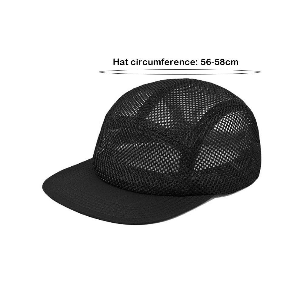 Flat-brimmed Sun Visor Cap 5 Panel Quick-drying Hat Japanese Style Mesh Baseball Cap  Unisex