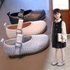 Fashion Simple Girl Princess Shoes Fashion Braided Style Kids Causal Leather Shoes Round-toe Versatile Children School Flat Shoes Soft