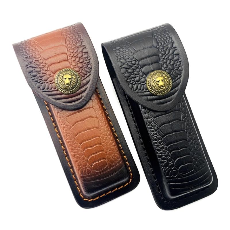 13x3,5cm Kožené pouzdro na nůž Skládací pouzdra na nože Kožené pouzdro Malé skládací pouzdro na nůž pro malý nůž