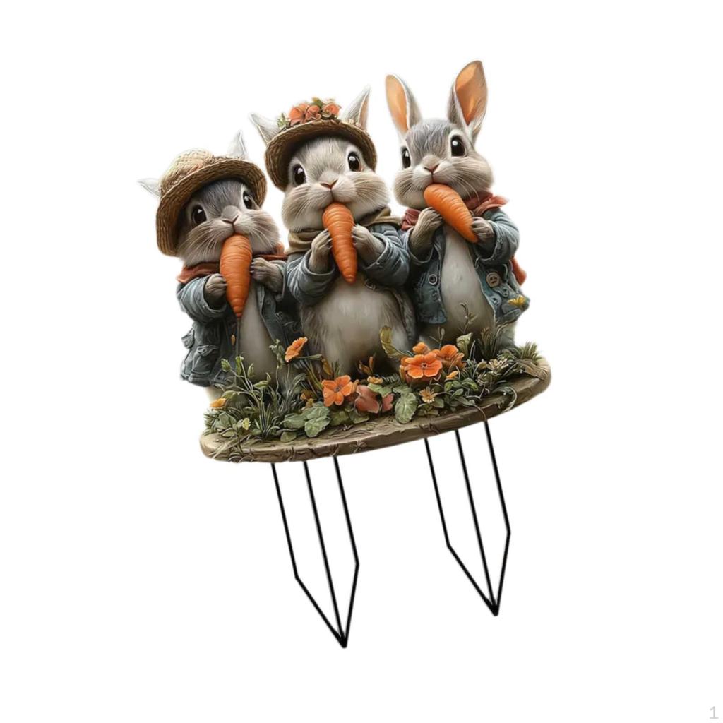 Acrylic Bunny Sculpture for Yard And Garden Display