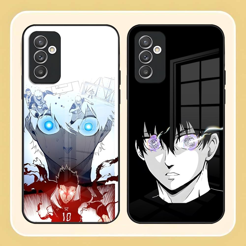 Blue Lock Anime Phone Case For Samsung S24 Ultra S23 S22 S20 Fe S21 Plus A54 A34 A24 A53 A13 A16 Glass Back Cover