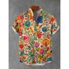 Fashion Luxury Tropical Style Hawaiian Shirt 3D Digital Printing Men's Short Sleeve Collar Shirt