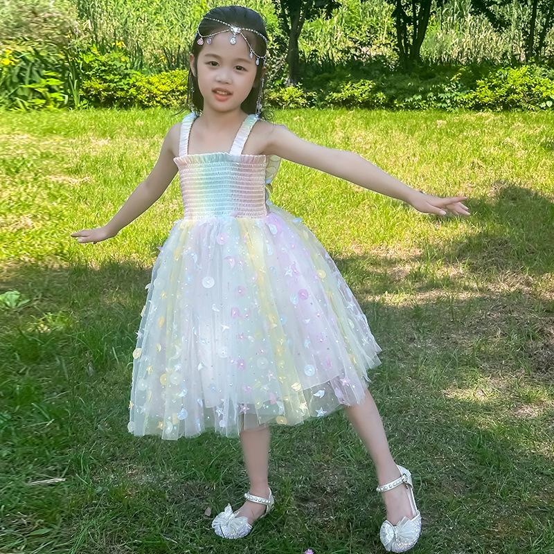 2024 Girls' Summer Dreamy Butterfly Princess Dress