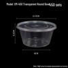 1000ml Round Transparent Plastic Takeaway Food Container with Lid