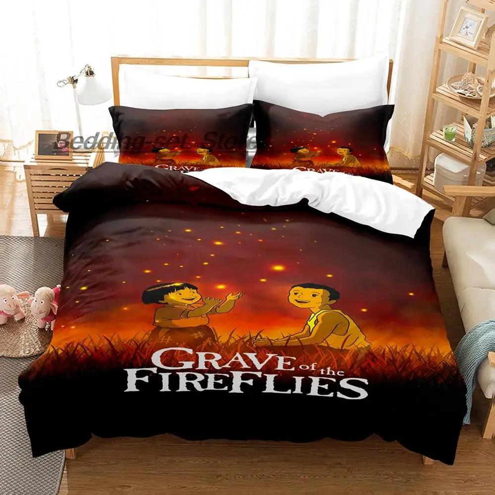 

Comfortable Anime Print Bedding Set With Duvet Cover And Pillowcases Single Twin Full Queen King Sizes For All Ages 70x133cm 2pcs