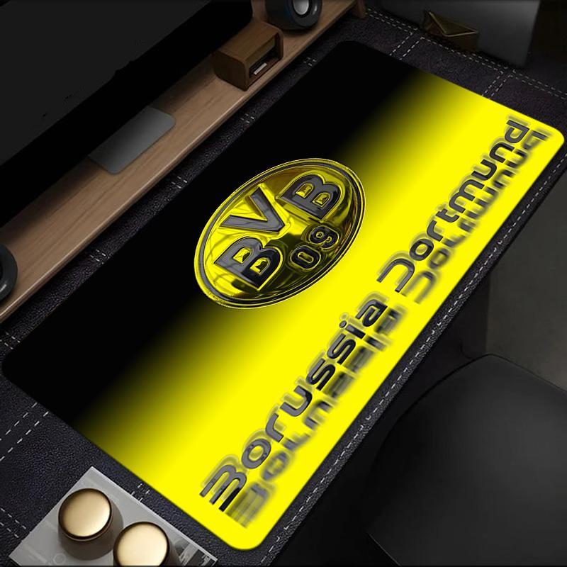 Podkładka pod mysz Borussia Dortmund, gumowa podstawa, mata na biurko do e-sportu, podkładka pod mysz dla graczy i do użytku biurowego, biurko gamingowe, łatwa do czyszczenia mata