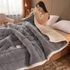 Korallen-Fleece-Herbst-Winter-warme Decken für Bett, 3 Schichten, verdickte Flanelldecke, Steppdecke, weich, bequem, wärmend, waschbar