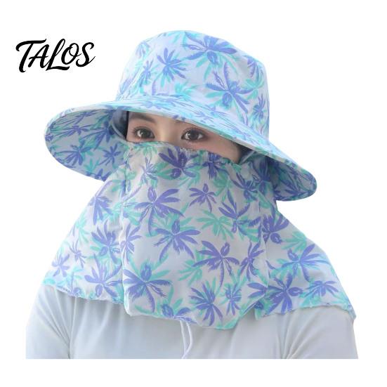 Outdoor Sports Headwear Sun Hat with Neck Flap & Face Shield, Foldable Wide Brim Summer Breathable Gardening Beach Hat, UV Protection Fishing Cap for