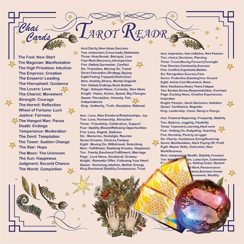 Divinations Cards Table Cloth Tapestry Reading Card Tarots Tablecloth Astrologys Witchcrafts Deck Cloth Wall Decoration