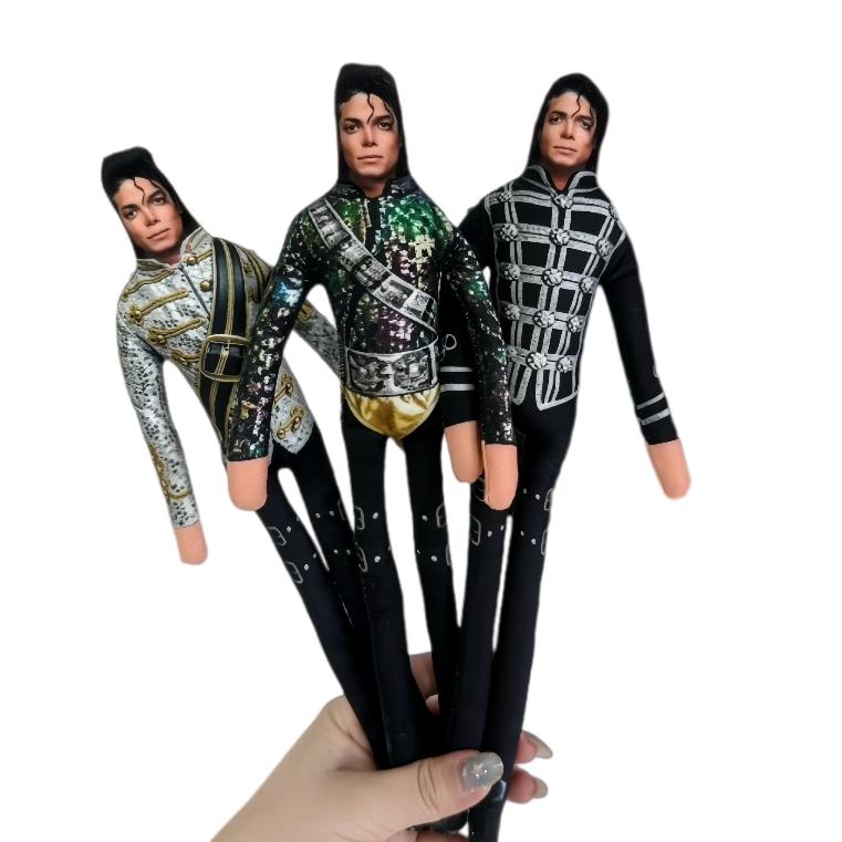 New Newest Style Michael Jackson Cosplay Prop Doll Plush Filled Figure Dolls Room Decoration Abstract Joint Mobility Props Gift