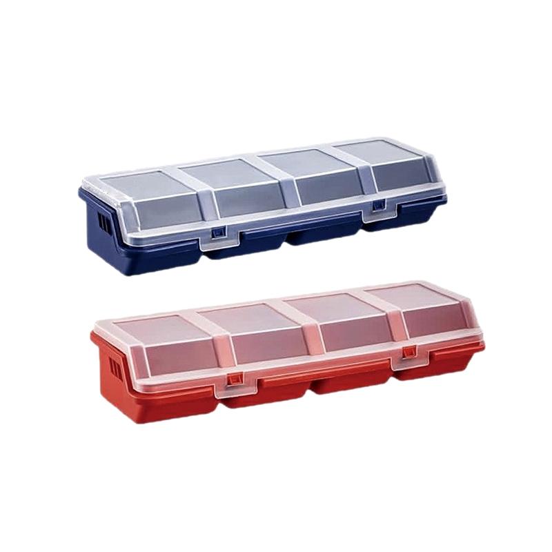 textureDurable Plastic Hardware And Multi-Compartment Organizer Box For Screws & Small Parts - Jewelry Storage Case
