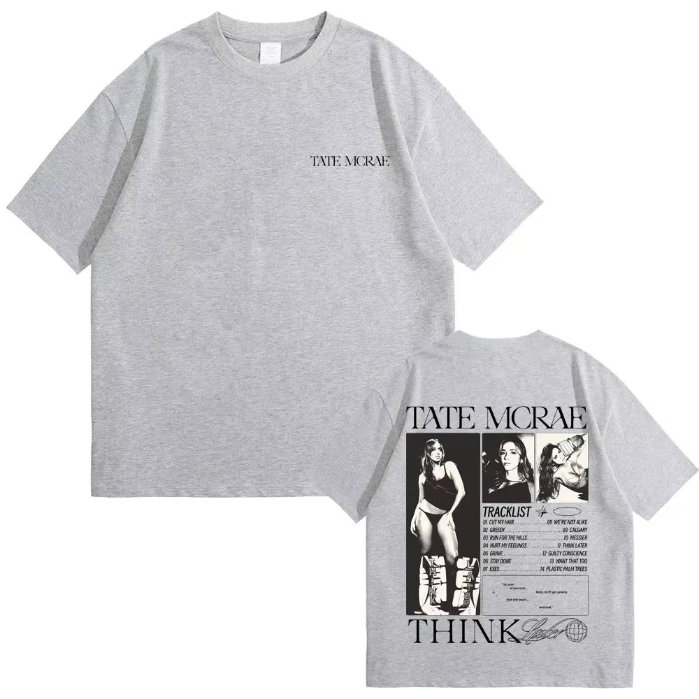 

Singer Tate Mcrae The Think Later Tour T Shirts Unisex Fashion Crewneck Tshirt Unisex Women Vintage Short Sleeve Tshirt 2026 Summer 4XL