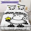 Custom Name Sheepworld Pattern Bedding Uilt Set Uilt Cover Pillowcase Home Decoration Birthday Gift (1*duvet Cover+2*pillowcase Without Core)