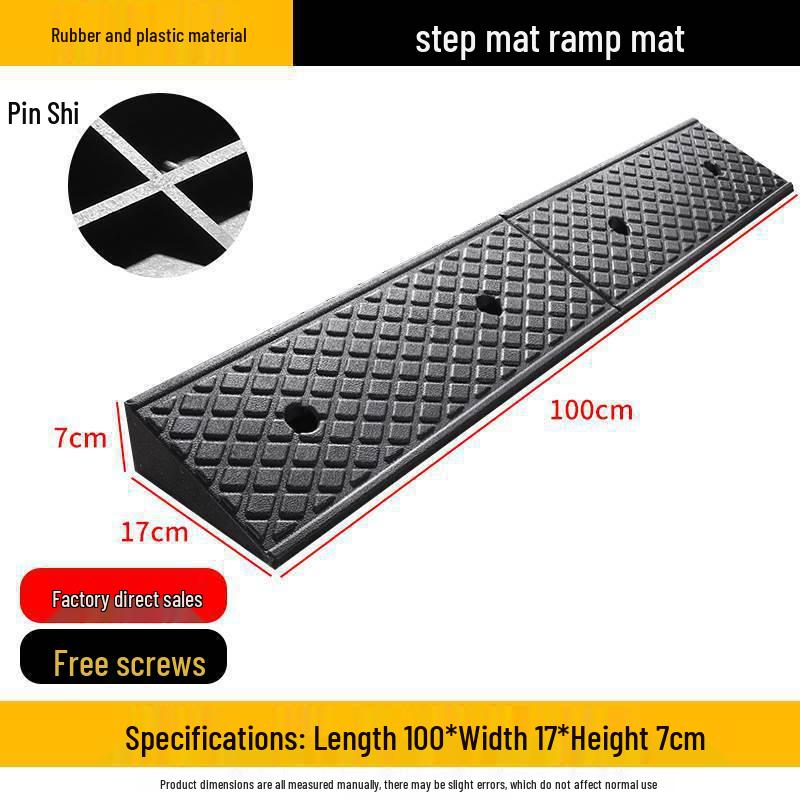Heavy-Duty Rubber/Plastic Curb Ramp & Speed Bump Pad