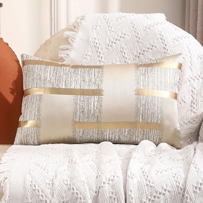 VIKAMA Elegant Geometric Pattern Cushion Cover Home Decor Cushion Cover Sofa Decorative Cushion Cover Bedroom Pillowcase