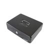 Caisse à monnaie - hmf - 10015-02 - noir - 30 x 24 x 9 cm - 4 compartiments billets